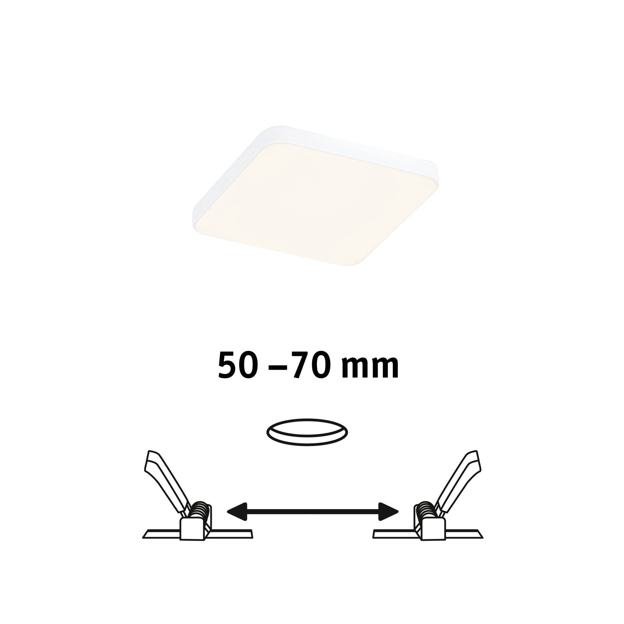 Paulmann 79947 LED-Einbaupanel 6W Warmweiß Weiß