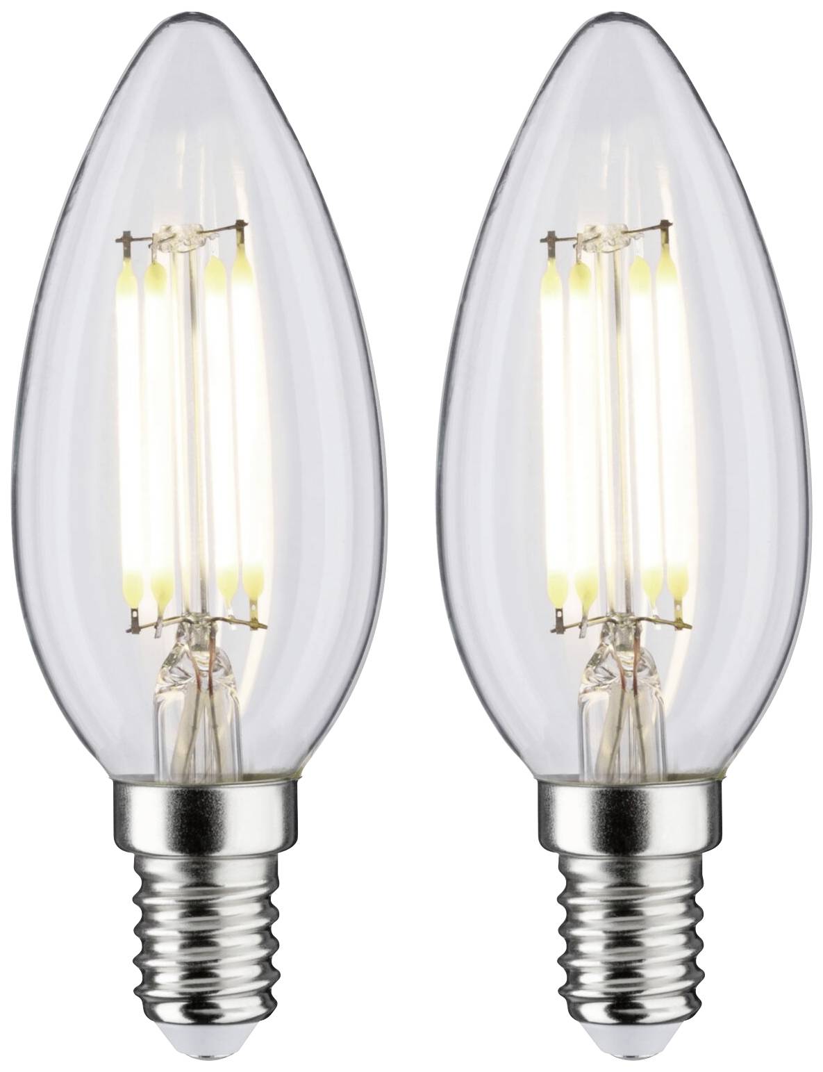 Paulmann 70453 LED EEK F (A - G) E14 Kerzenform 4.8W Neutralweiß (Ø x H) 35mm x 98mm 2St.