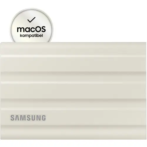 Samsung Portable T7 Shield 1TB Externe SSD USB-A (USB 3.2 Gen 2) Beige PC/Mac MU-PE1T0K/EU Samsung Portable T7 Shield 1TB Externe SSD USB-A (USB 3.2 Gen 2) Beige PC/Mac MU-PE1T0K/EU