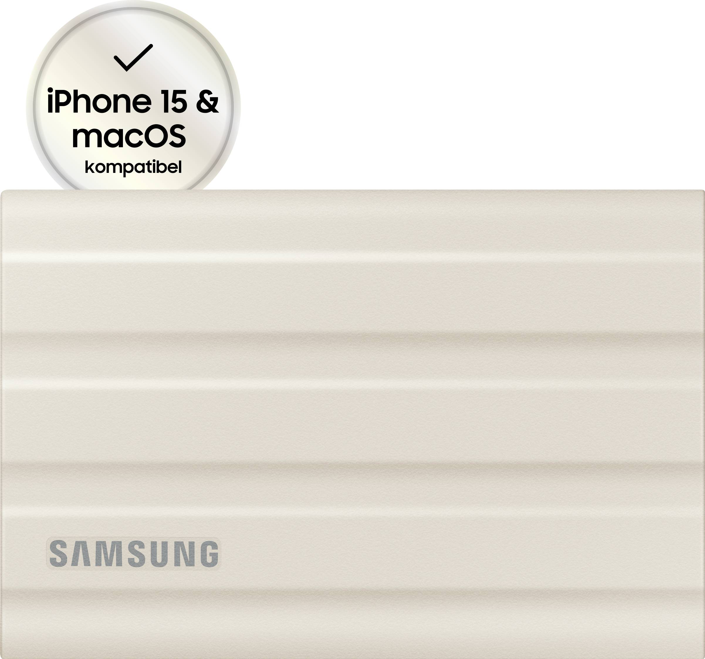 Samsung Portable T7 Shield 2 TB Externe SSD USB-A (USB 3.2 Gen 2) Beige PC/Mac MU-PE2T0K/EU