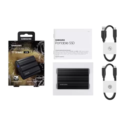 Samsung Portable T7 4TB Externe SSD USB-A (USB 3.2 Gen 2) Schwarz PC/Mac MU-PE4T0S/EU Samsung Portable T7 4TB Externe SSD USB-A (USB 3.2 Gen 2) Schwarz PC/Mac MU-PE4T0S/EU