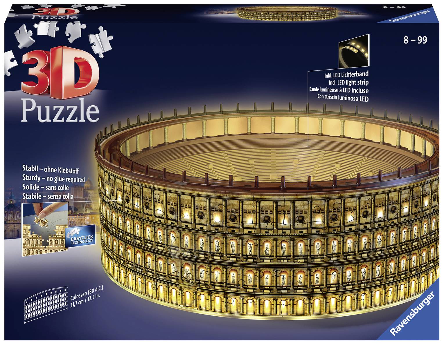 Ravensburger 3D Puzzle Kolosseum bei Nacht 216 Teile 11148 1St.