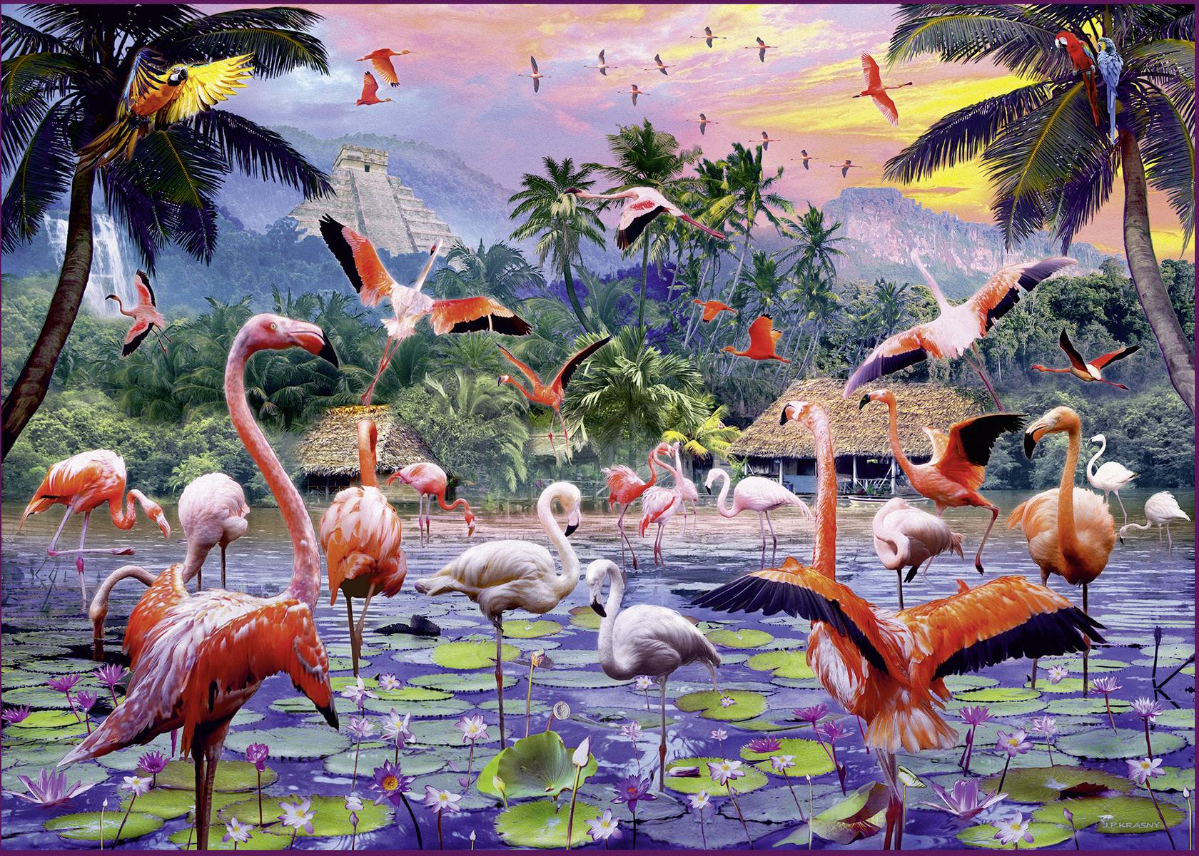 Ravensburger Pinke Flamingos 1000 Teile 17082 1 St.