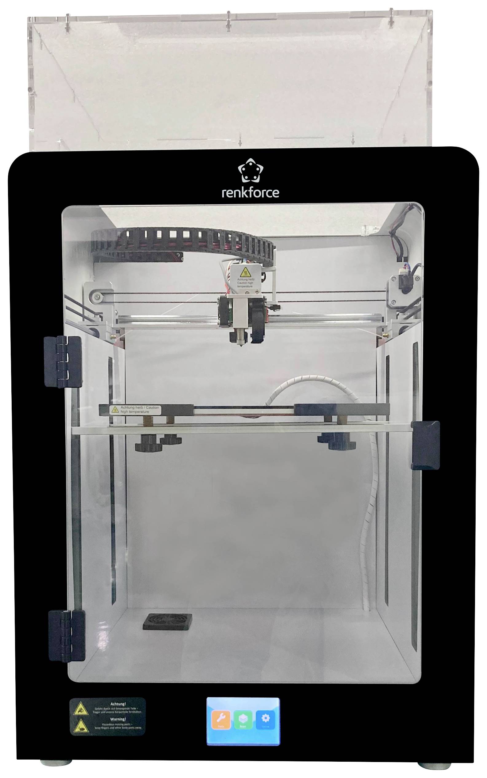 Renkforce Pro 6+ 3D Drucker beheizbares Druckbett, Dual-Düsen-System (Single Extruder)