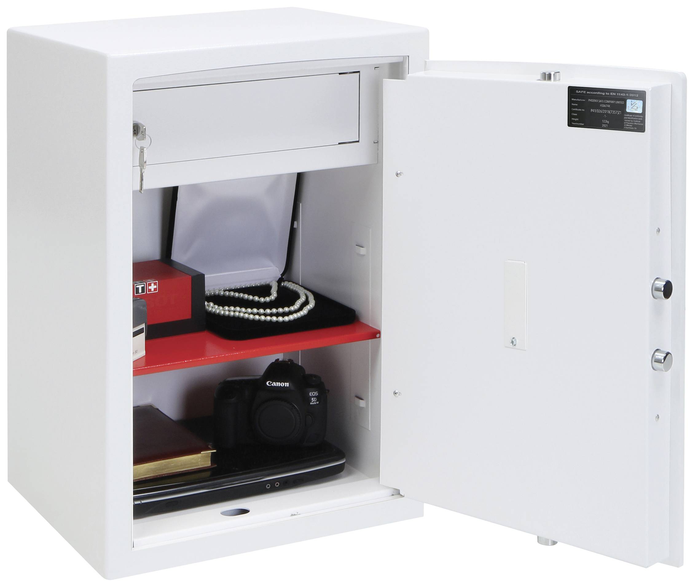 Phoenix HS0674K VENUS Tresor abschließbares Munitionsfach Schlüsselschloss