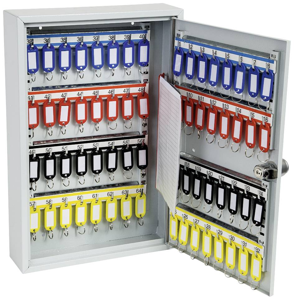 Phoenix Schlüsselkasten KC0600 KC0602E Anzahl Haken 64 Grau