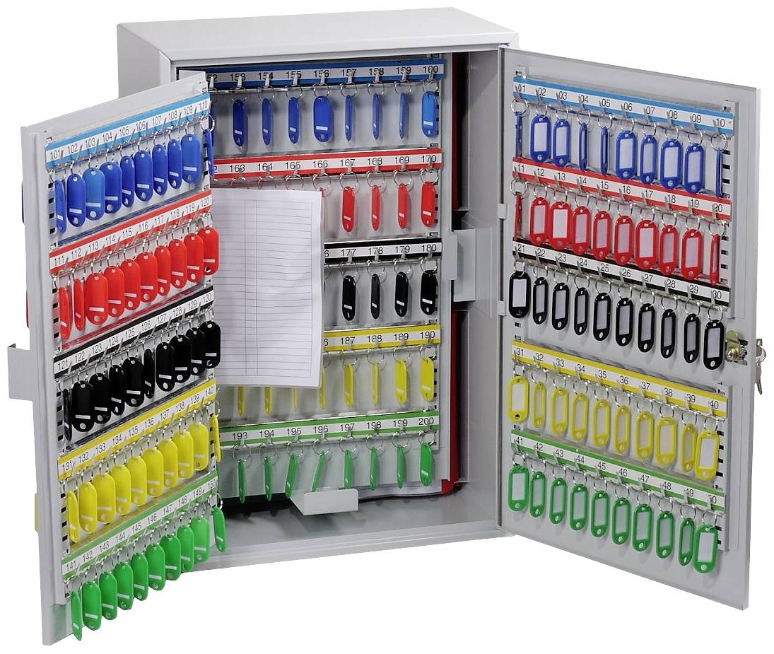 Phoenix Schlüsselkasten KC0600 KC0604E Anzahl Haken 200 Grau