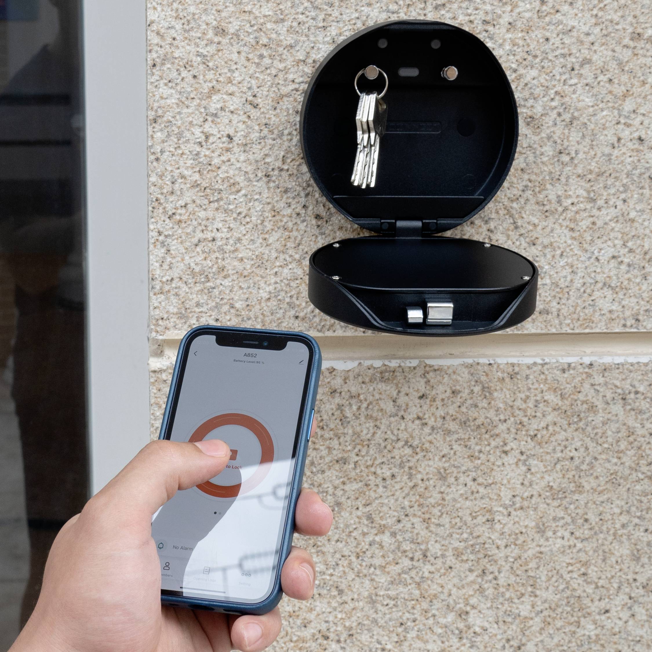 Phoenix Schlüsselsafe KEY STORE - THE SMILE KS0214E Anzahl Haken 2 Schwarz