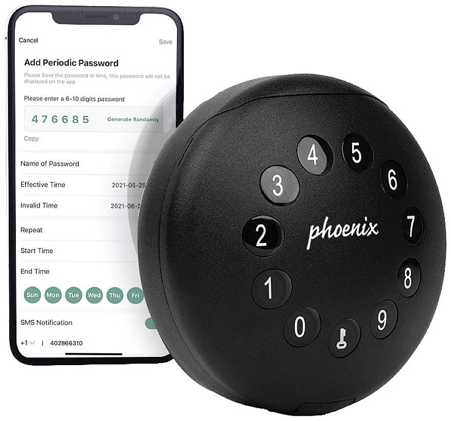 Phoenix Schlüsselsafe KEY STORE-THE PALM KS0211E Anzahl Haken 1 Schwarz