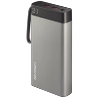 VOLTCRAFT PB-20-PD3.0 Powerbank 20000 mAh USB PD 3.0 LiPo Grau-Schwarz Statusanzeige VOLTCRAFT PB-20-PD3.0 Powerbank 20000 mAh USB PD 3.0 LiPo Grau-Schwarz Statusanzeige