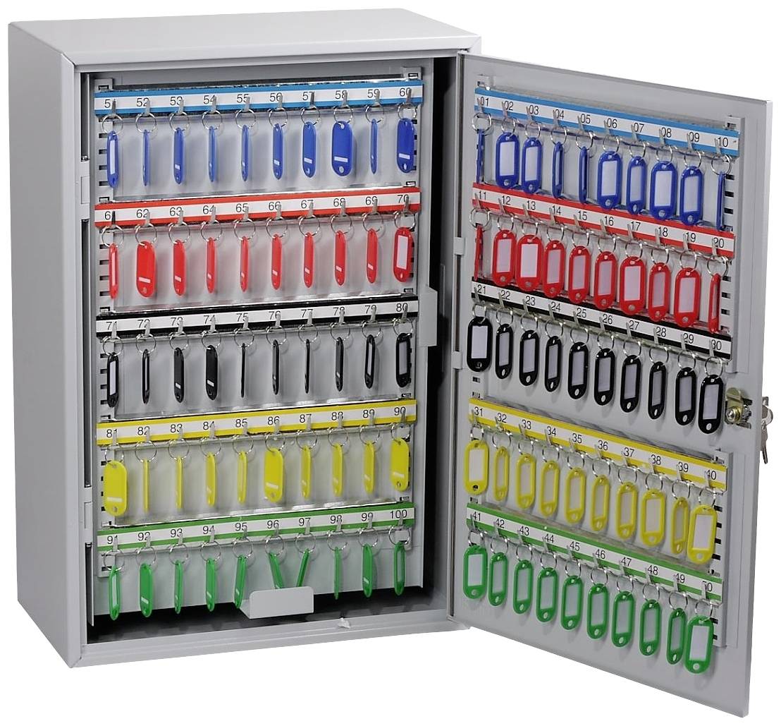 Phoenix Schlüsselkasten KC0600 KC0605E Anzahl Haken 300 Grau