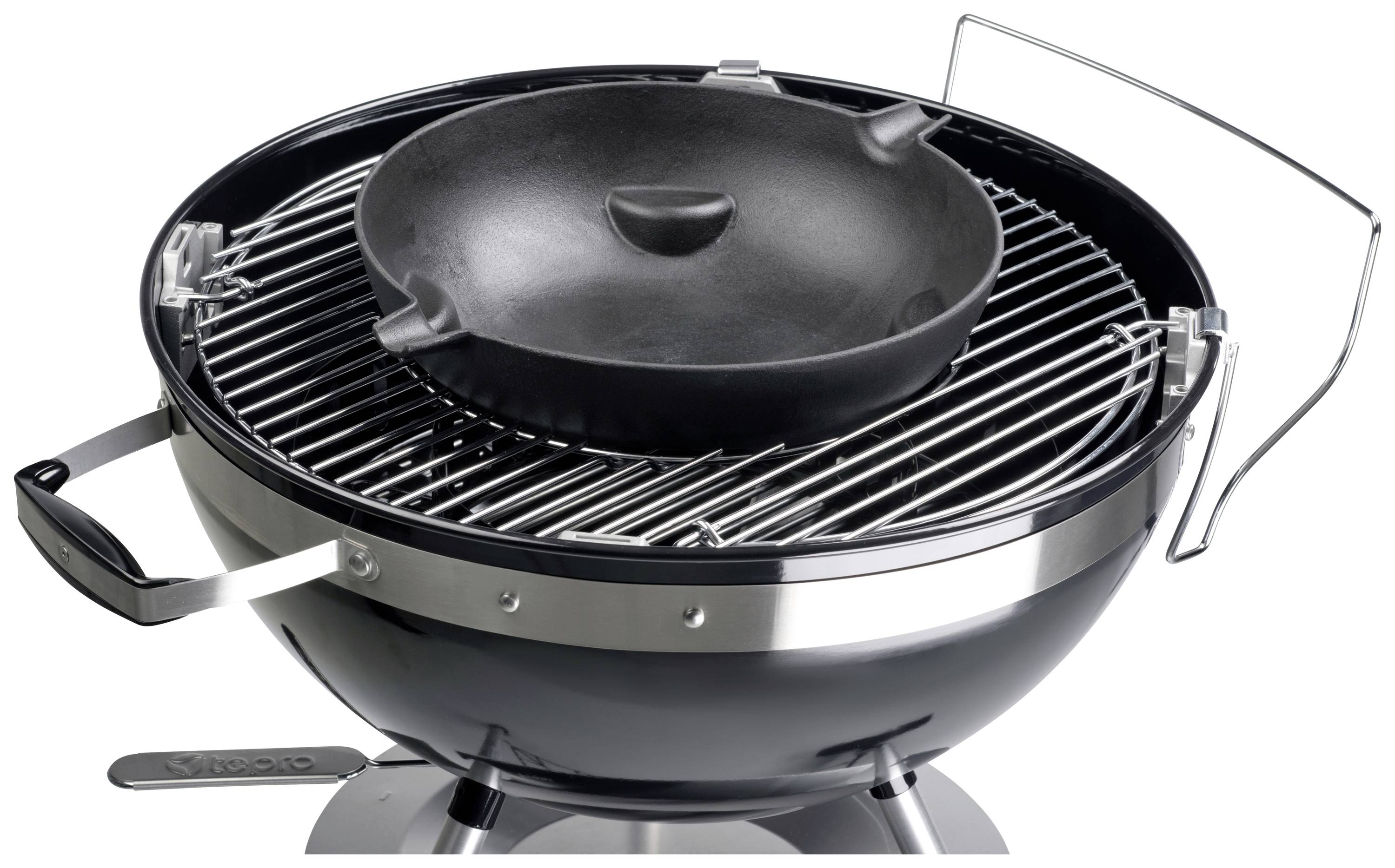 Tepro Garten Wok Guss Pfanne Einleger Schwarz