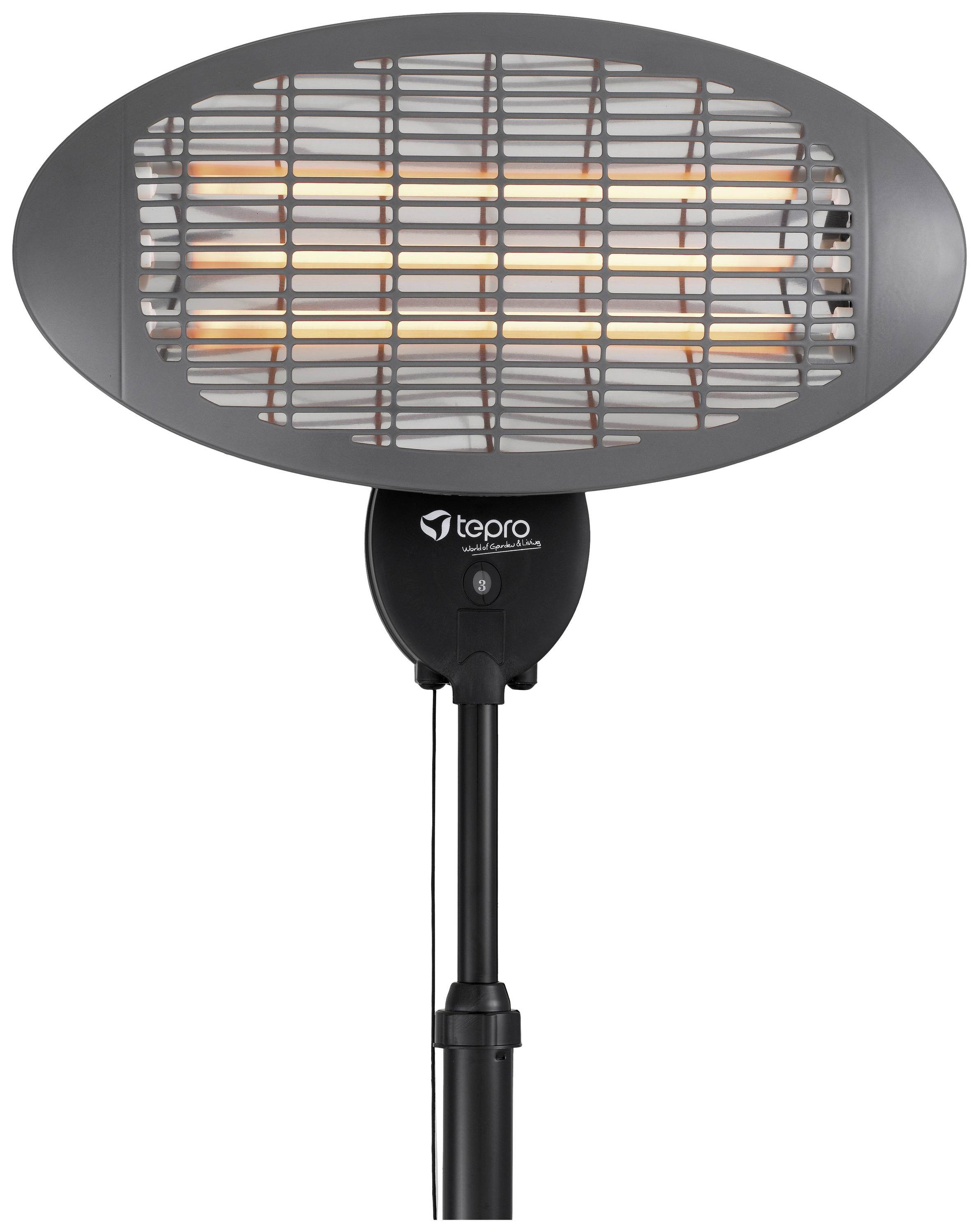 Tepro Garten Terrassen-Strahler 2000 W Schwarz