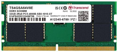 Transcend Laptop Arbeitsspeicher Modul DDR5 32GB 1 x 32GB 4800MHz 262pin SO DIMM CL40 TS4GSA64V8E  - Onlineshop Voelkner