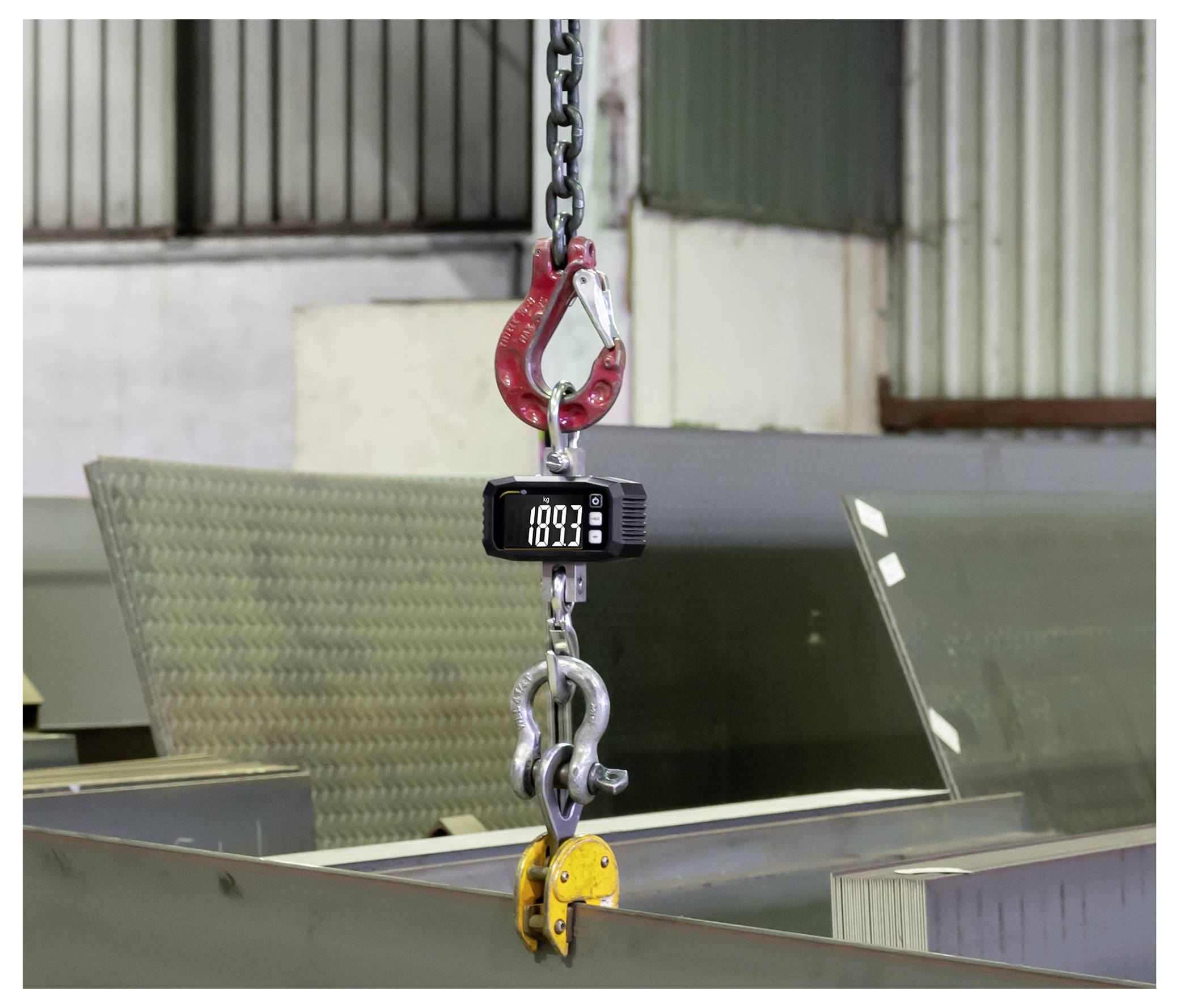 Industrielle Hängewaage mit digitalem Display 