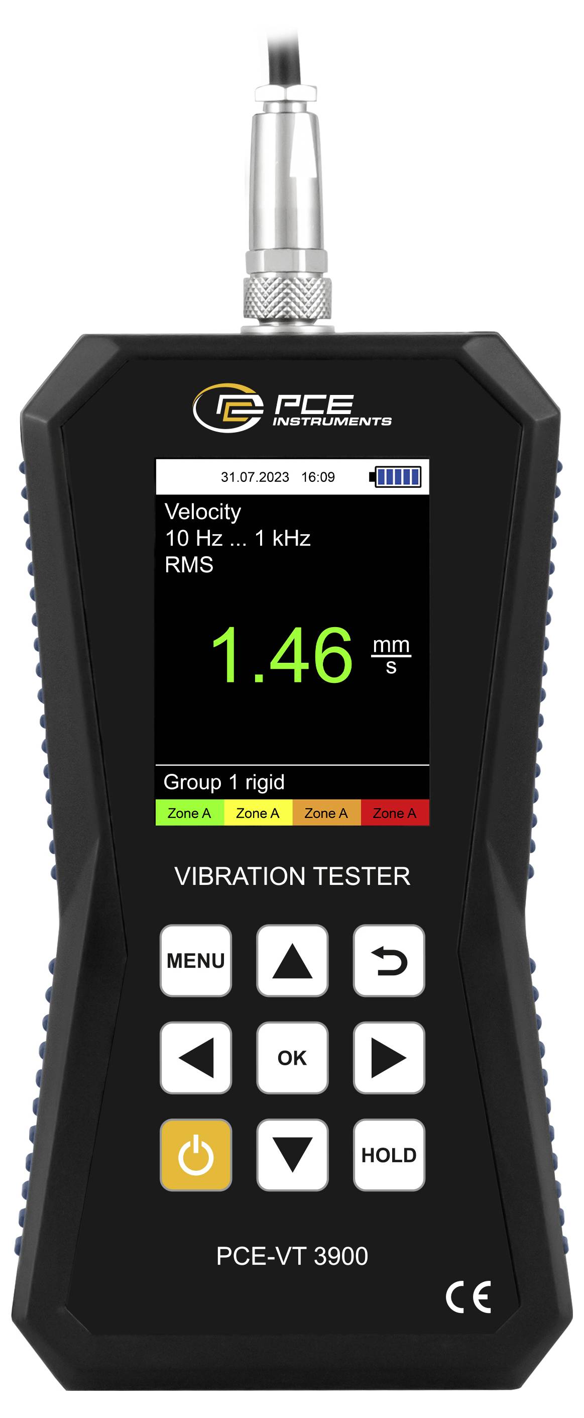 Tragbares Vibrationsmessgerät im Modus 