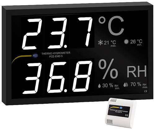 PCE Instruments PCE-EMD 5 PCE-EMD 5 Einbau-Messinstrument 0 bis 50°C 0 bis 99.9% rF