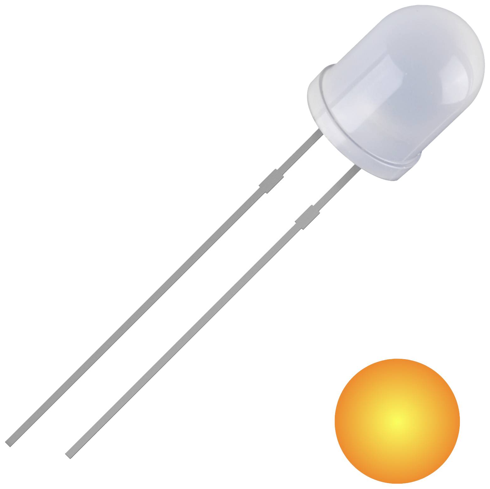 Quadrios 2111O171 LED bedrahtet Gelb Rund 5 mm 700 mcd 30 ° 20 mA 2 V