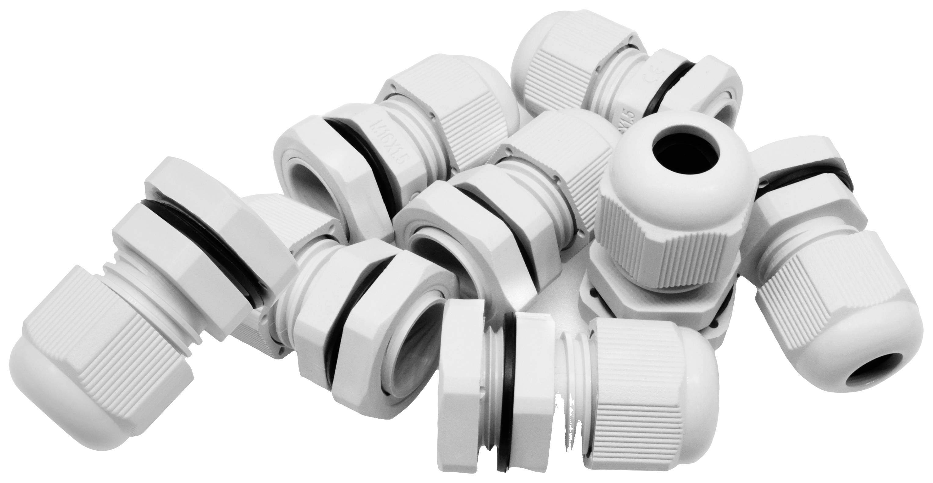 Quadrios 2102CA130 Kabelverschraubung Sortiment M16 PA66 Lichtgrau 1 Set