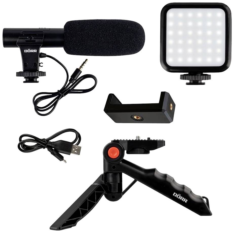 DÖRR Vlogging Kit VL-5 LED Videoleuchte Anzahl LEDs=35 Bi-Color