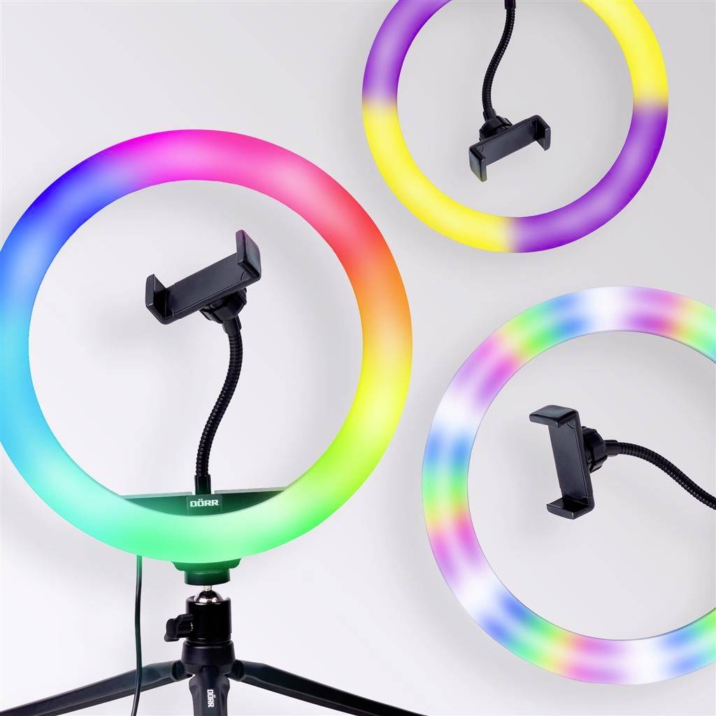 DÖRR Vlogging Kit VL-26 RGB LED Ringleuchte Anzahl LEDs=130
