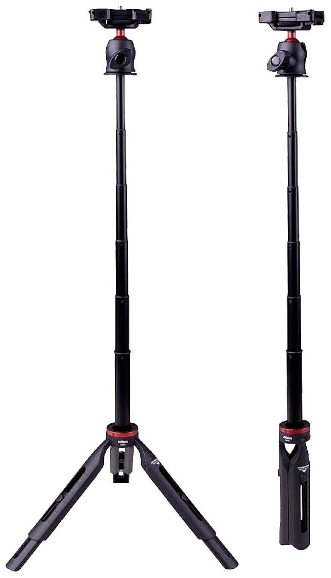 DÖRR Selfie Gipsy Ministativ 1/4 Zoll Arbeitshöhe=22 - 68cm Schwarz/Rot Kugelkopf