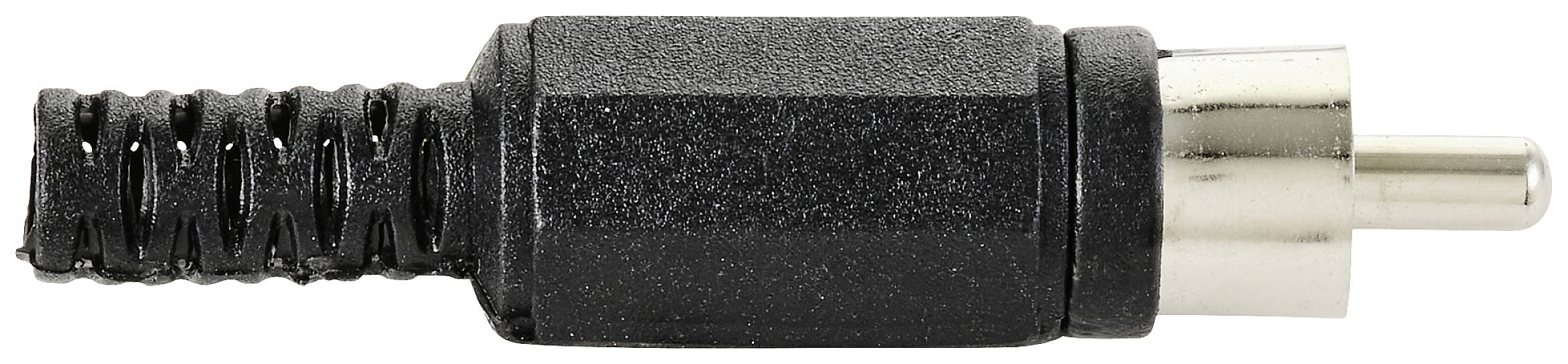 TRU COMPONENTS TC-10336008 Cinch-Steckverbinder Stecker, gerade Schwarz