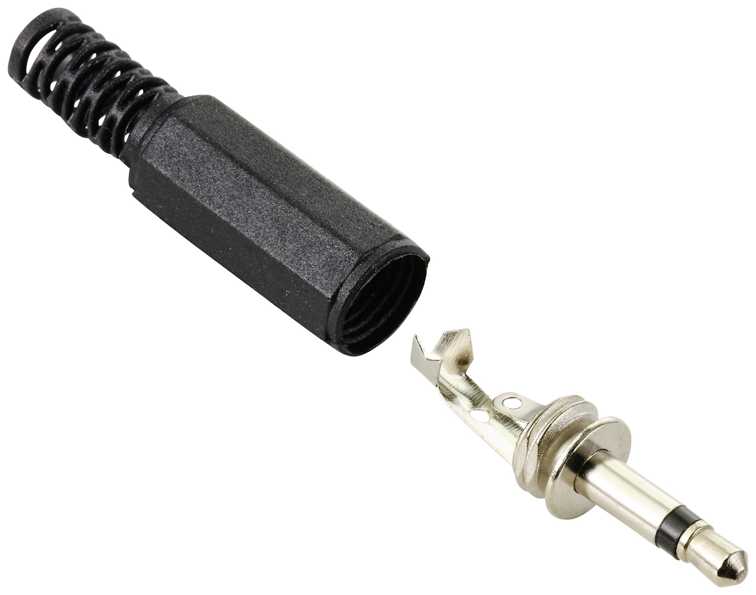 TRU COMPONENTS TC-10336016 Klinken-Steckverbinder 3.5mm Stecker, gerade Polzahl: 2 Mono Schwarz