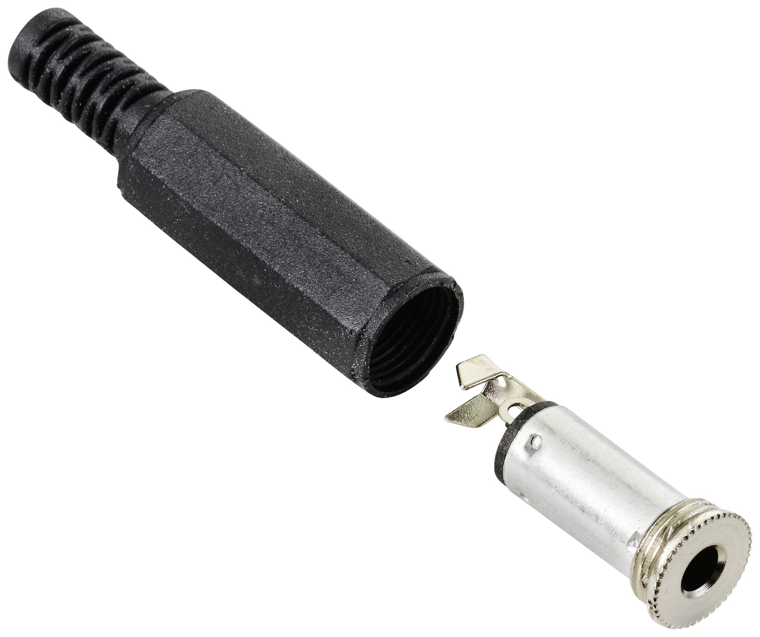 TRU COMPONENTS TC-10336020 Klinken-Steckverbinder 3.5mm Buchse, gerade Mono Schwarz