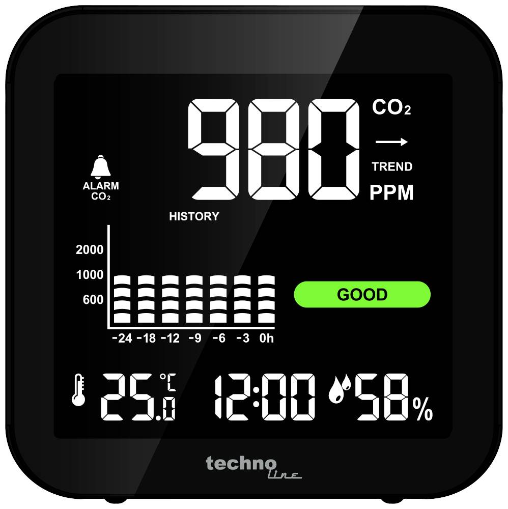 Techno Line WL1025 WL1025 CO2-Anzeige / CO2-Messgerät