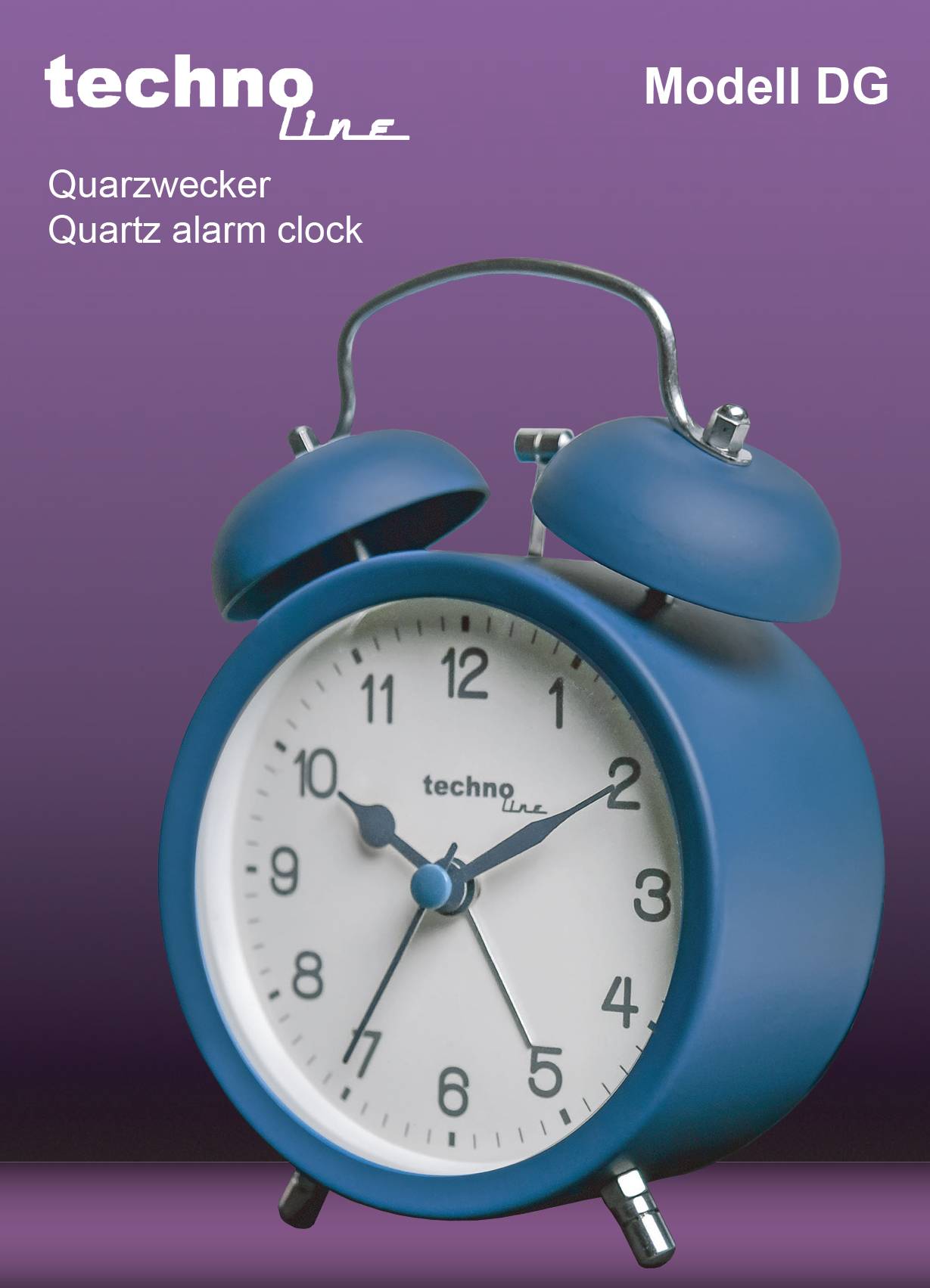 Techno Line ModellDG blau Quarz Wecker Blau Alarmzeiten 1