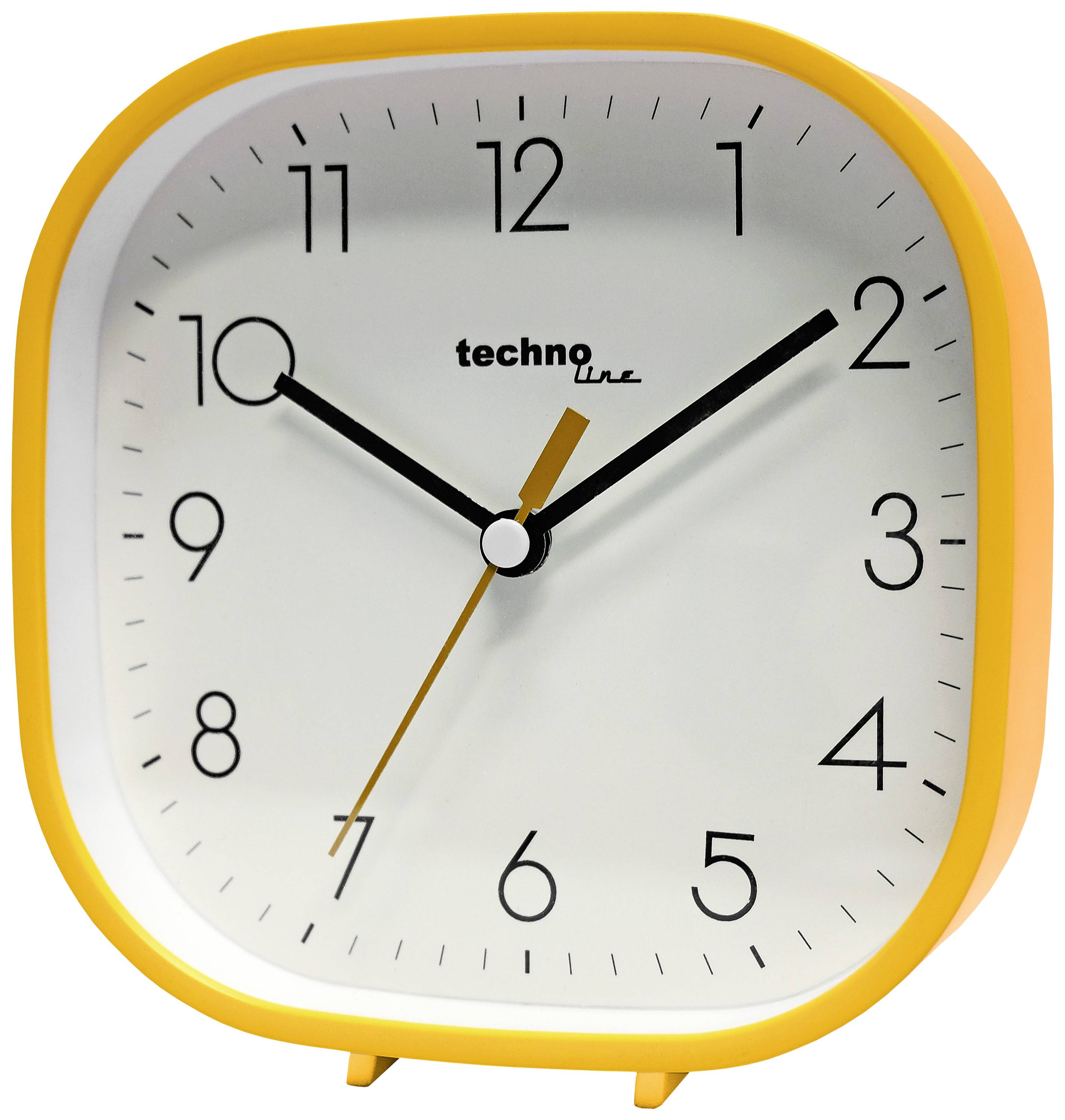 Technoline ModellN Quarz Tischuhr Gelb Alarmzeiten 0
