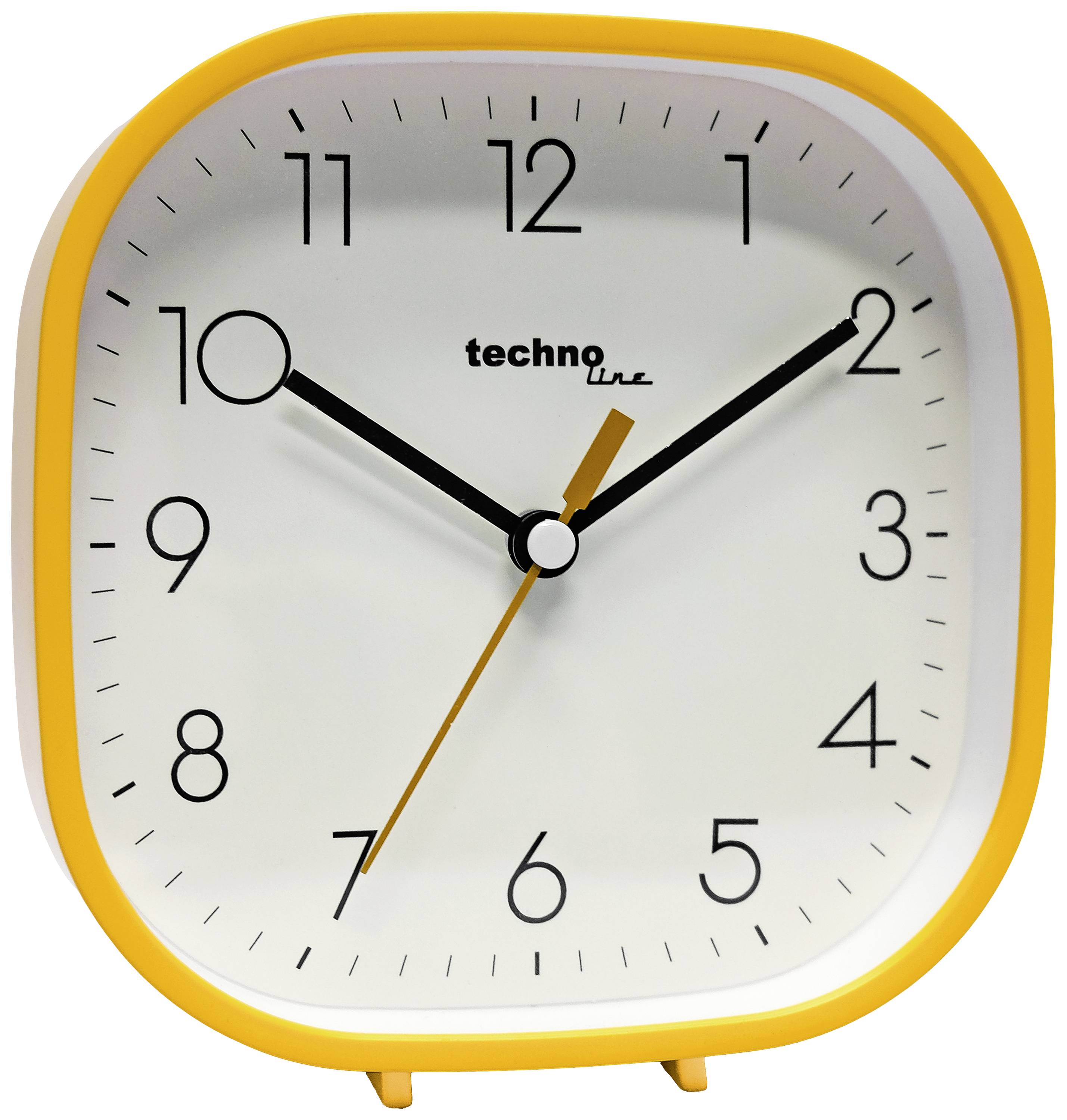 Technoline ModellN Quarz Tischuhr Gelb Alarmzeiten 0
