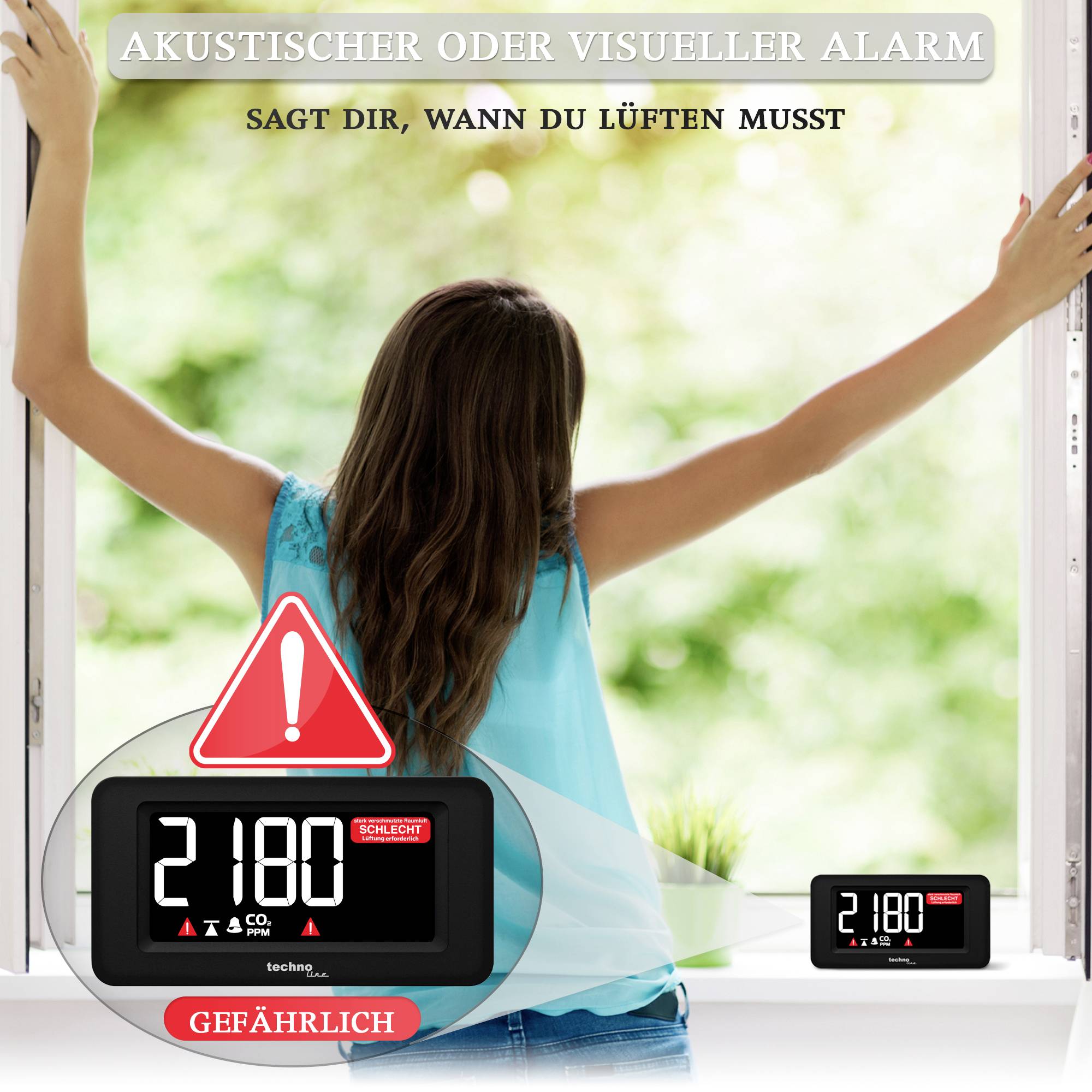 Techno Line WL1022 WL1022 CO2-Anzeige / CO2-Messgerät