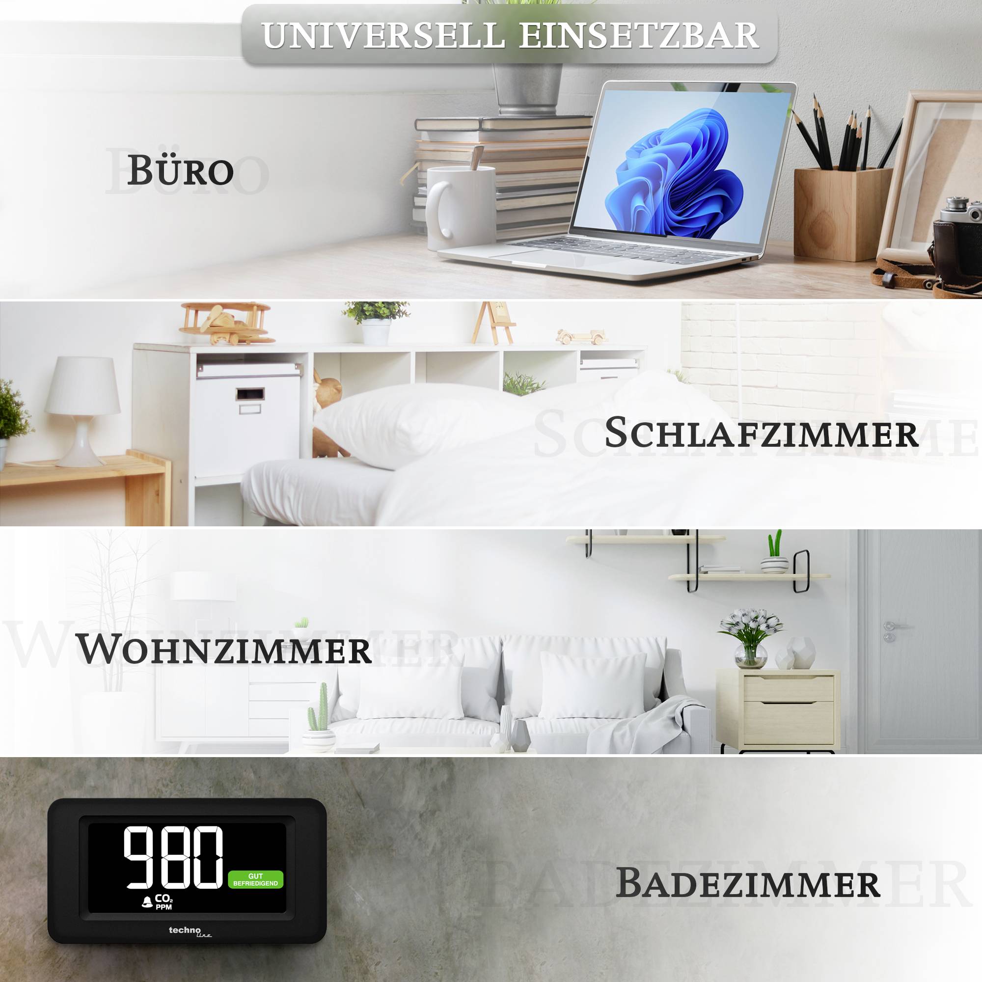 Techno Line WL1022 WL1022 CO2-Anzeige / CO2-Messgerät