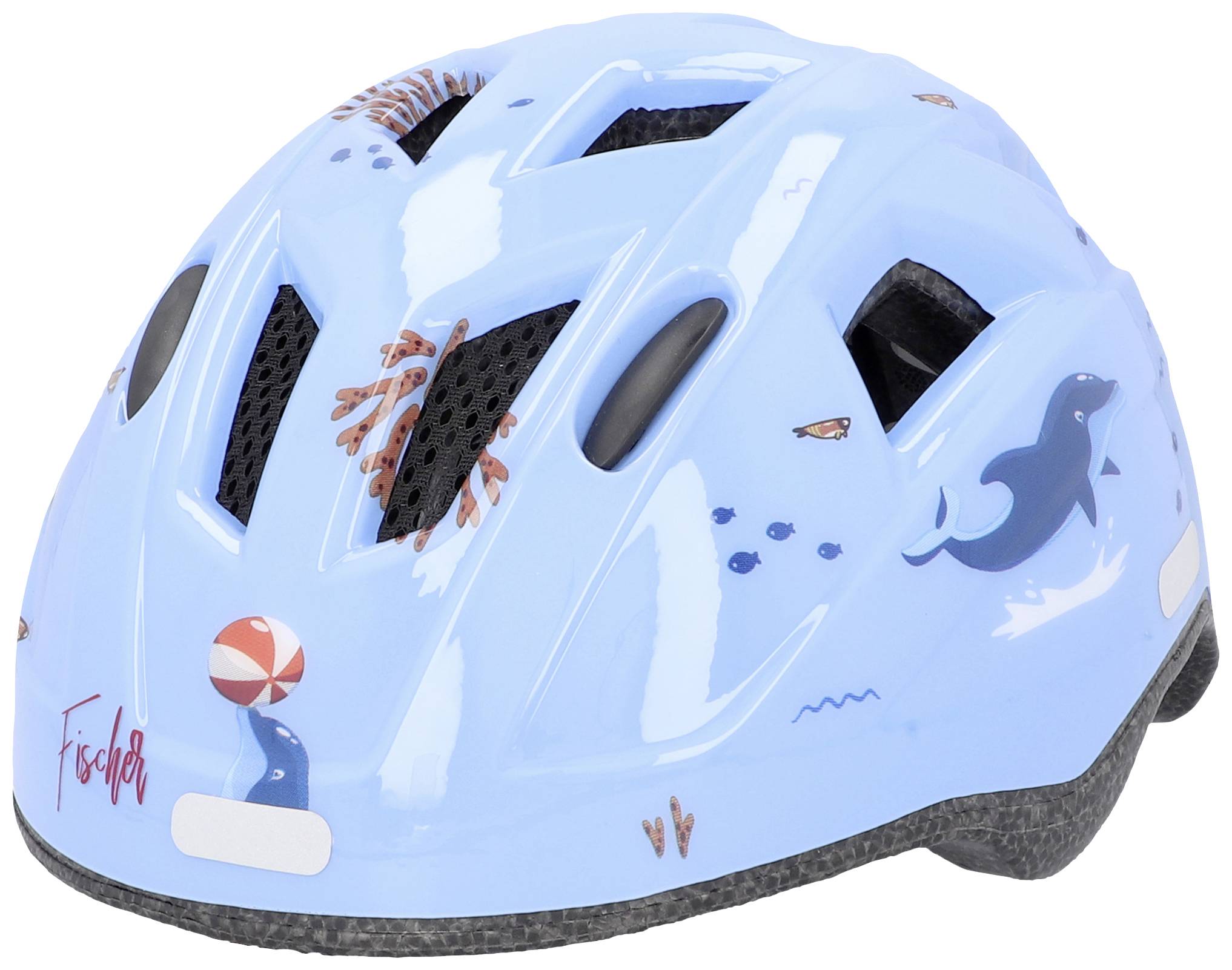 FISCHER FAHRRAD Plus Dolphin XS/S Kinder-Helm Blau Konfektionsgröße=XS/S Kopfumfang=48-54cm
