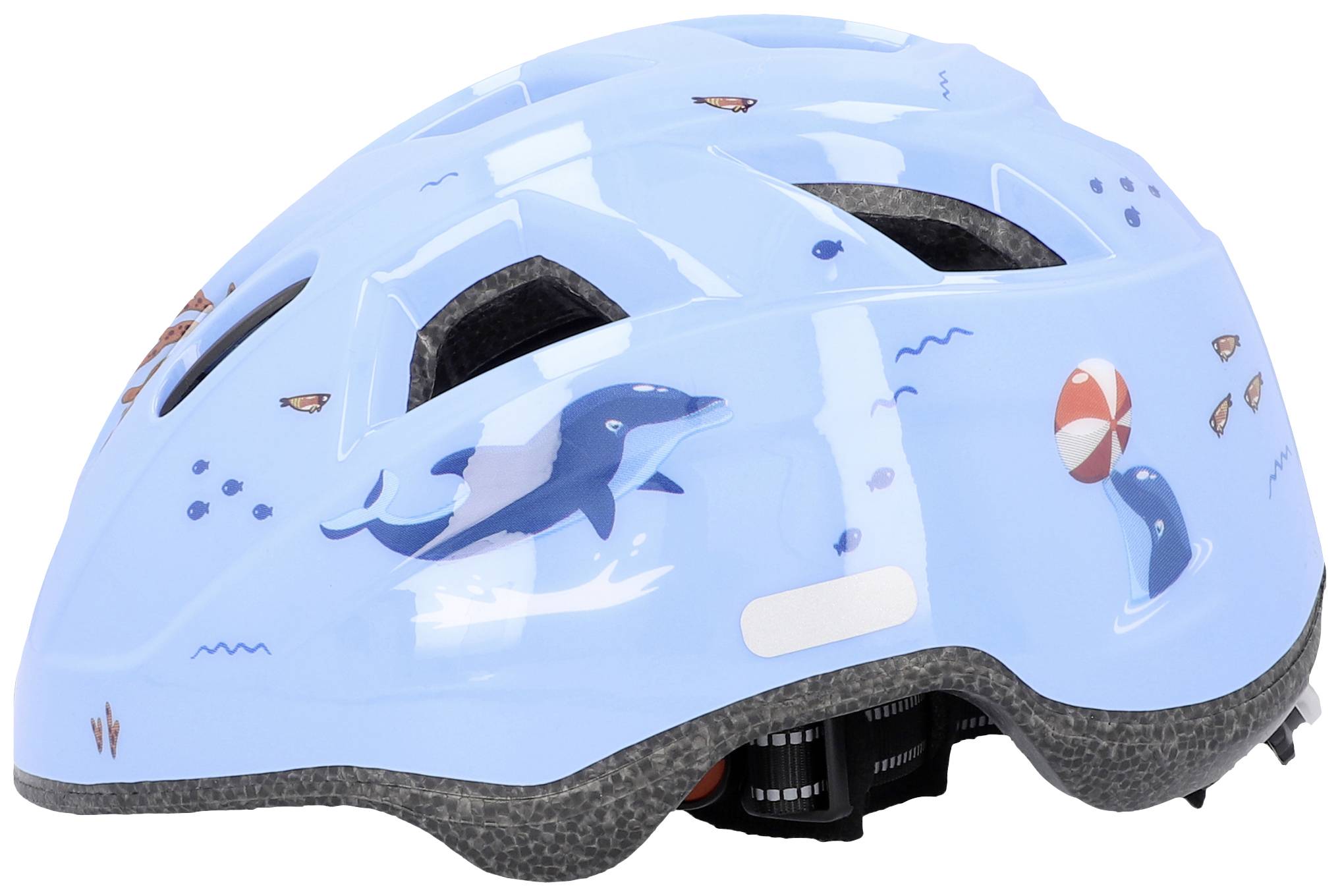 FISCHER FAHRRAD Plus Dolphin XS/S Kinder-Helm Blau Konfektionsgröße=XS/S Kopfumfang=48-54cm
