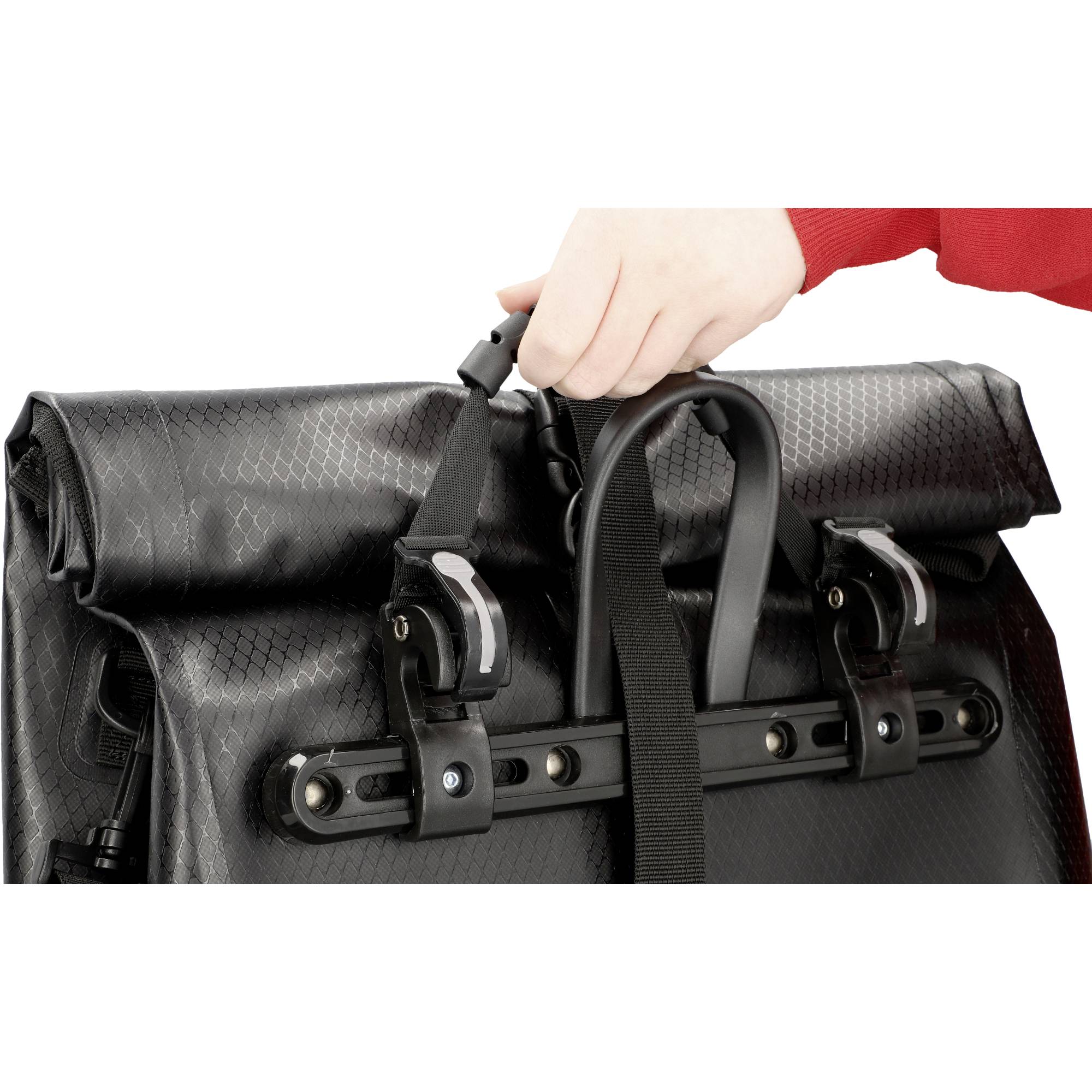 FISCHER FAHRRAD PLUS Terra Gepäckträgertasche Schwarz