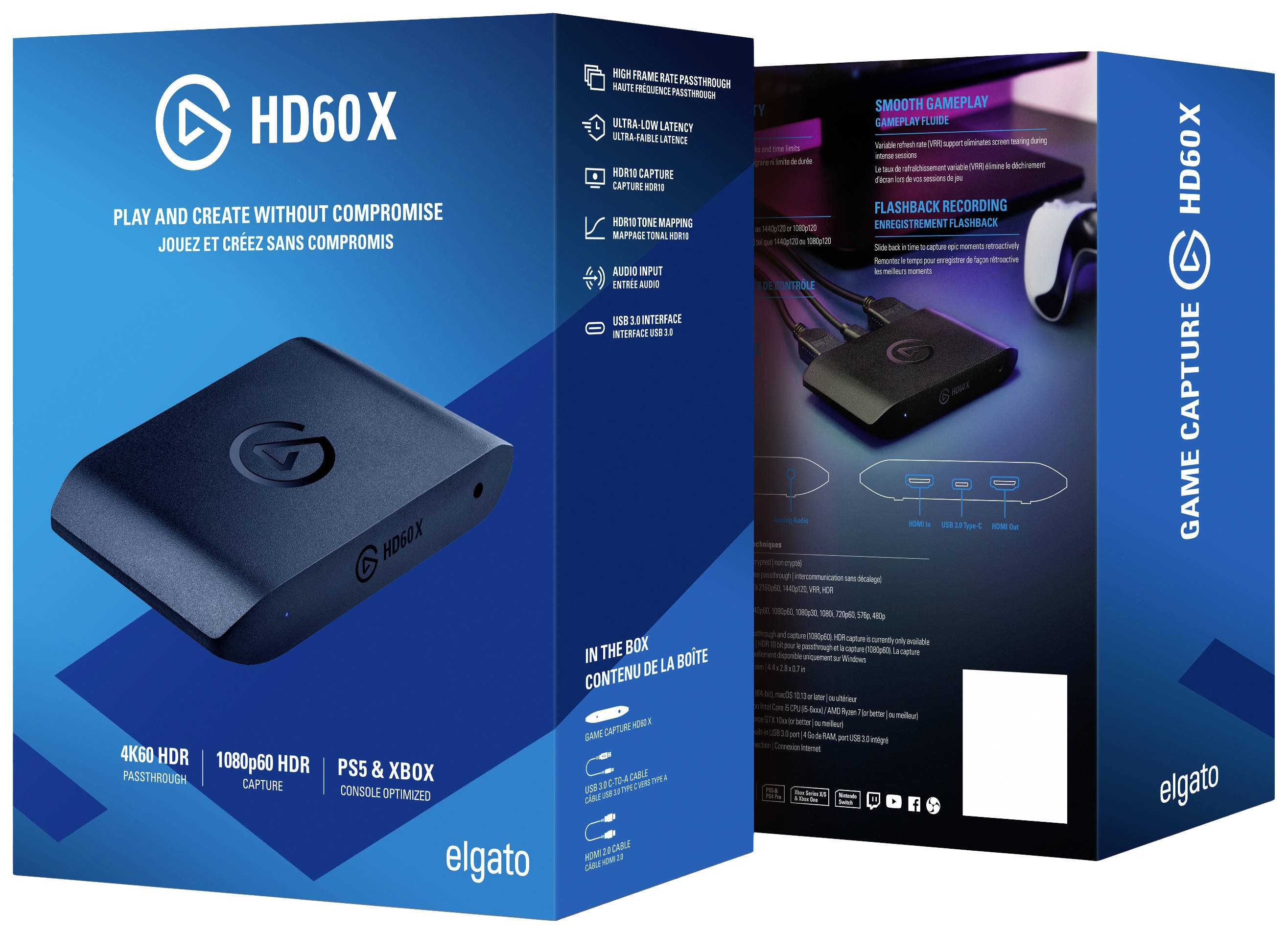 Elgato Game Capture HD60 X Game Capture Full-HD-Auflösung, Live-Kommentar-Funktion, Livestream-Funk