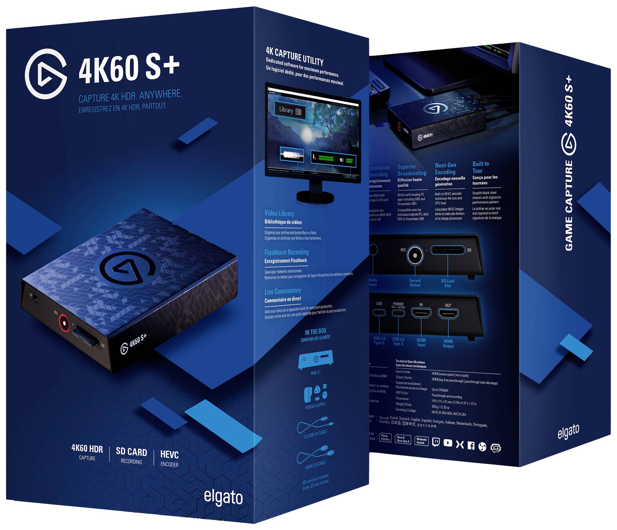 Elgato Game Capture 4K60 S+ Game Capture Full-HD-Auflösung, Live-Kommentar-Funktion