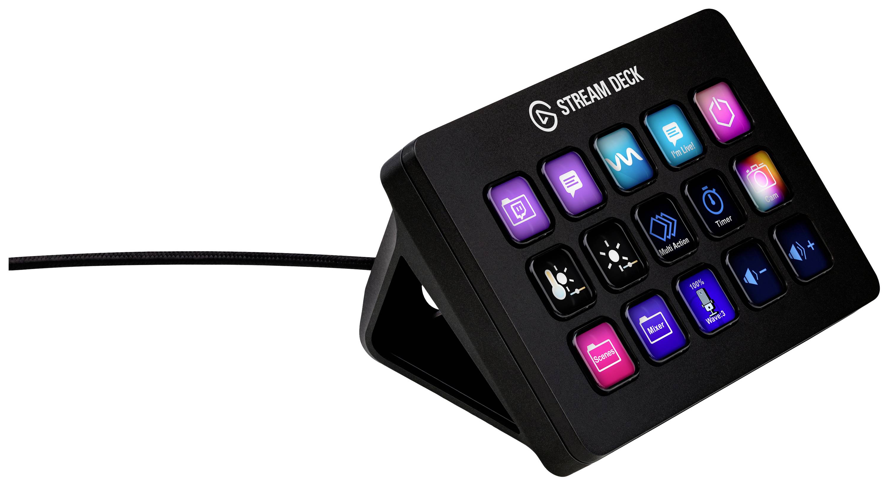 Elgato Stream Deck MK.2 Kabelgebunden Konsole für Streaming, Foto-/Videobearbeitung Schwarz Beleuchtet, Display