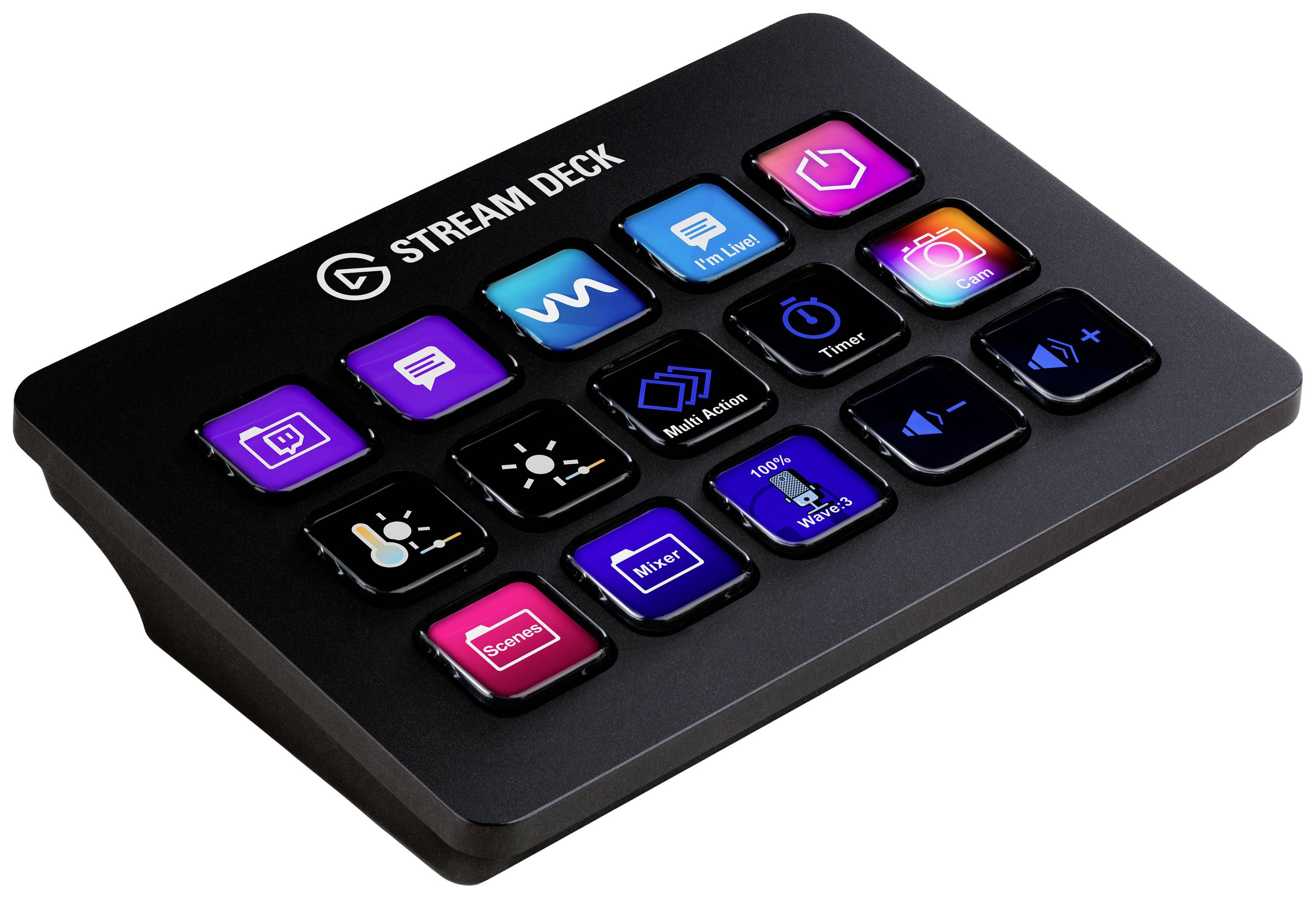 Elgato Stream Deck MK.2 Kabelgebunden Konsole für Streaming, Foto-/Videobearbeitung Schwarz Beleuchtet, Display