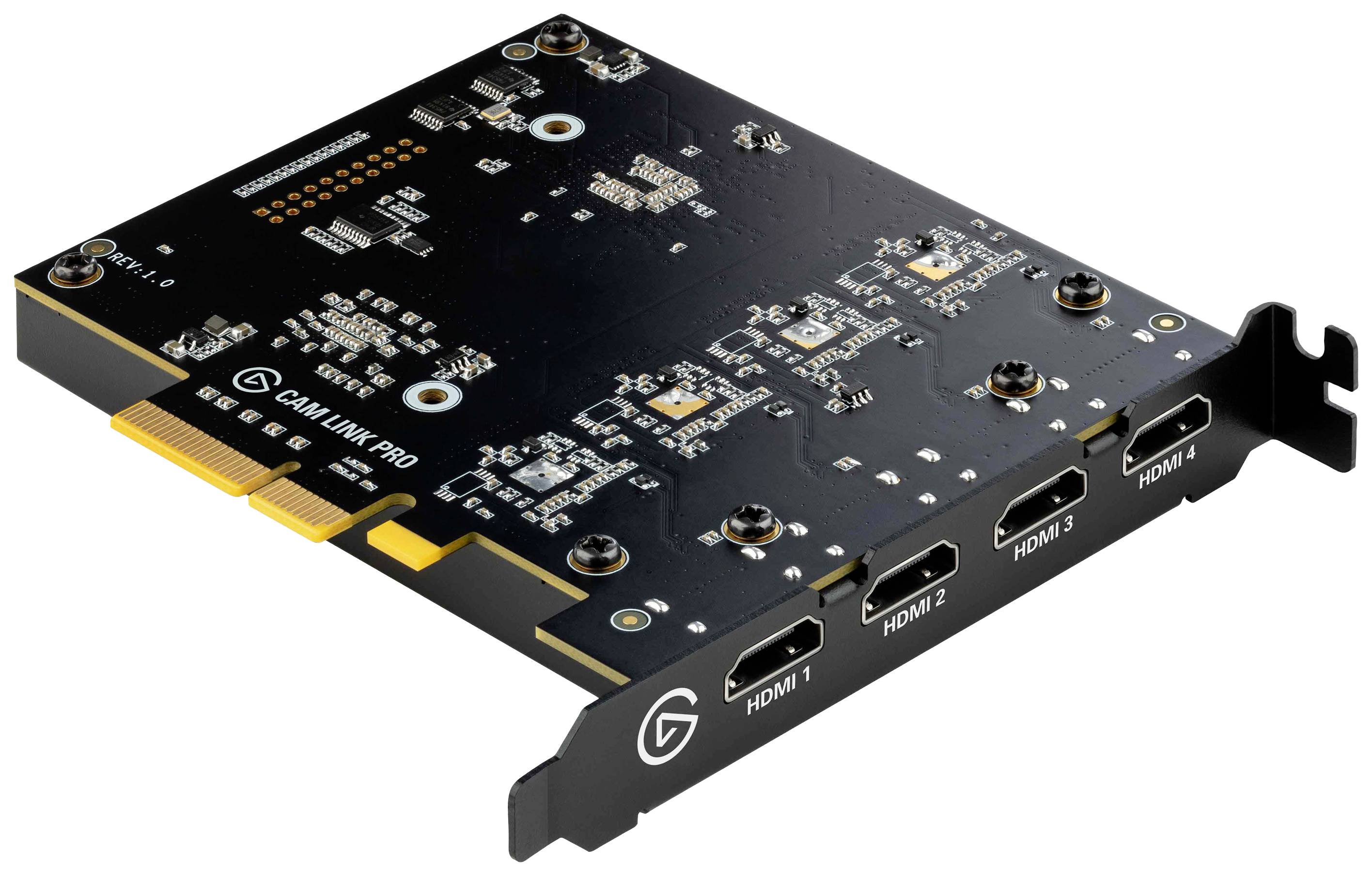 Elgato Cam Link 4k Pro Quad HDMI Camera Connector Video PCI-Steckkarte Full-HD-Auflösung, Plug und Play