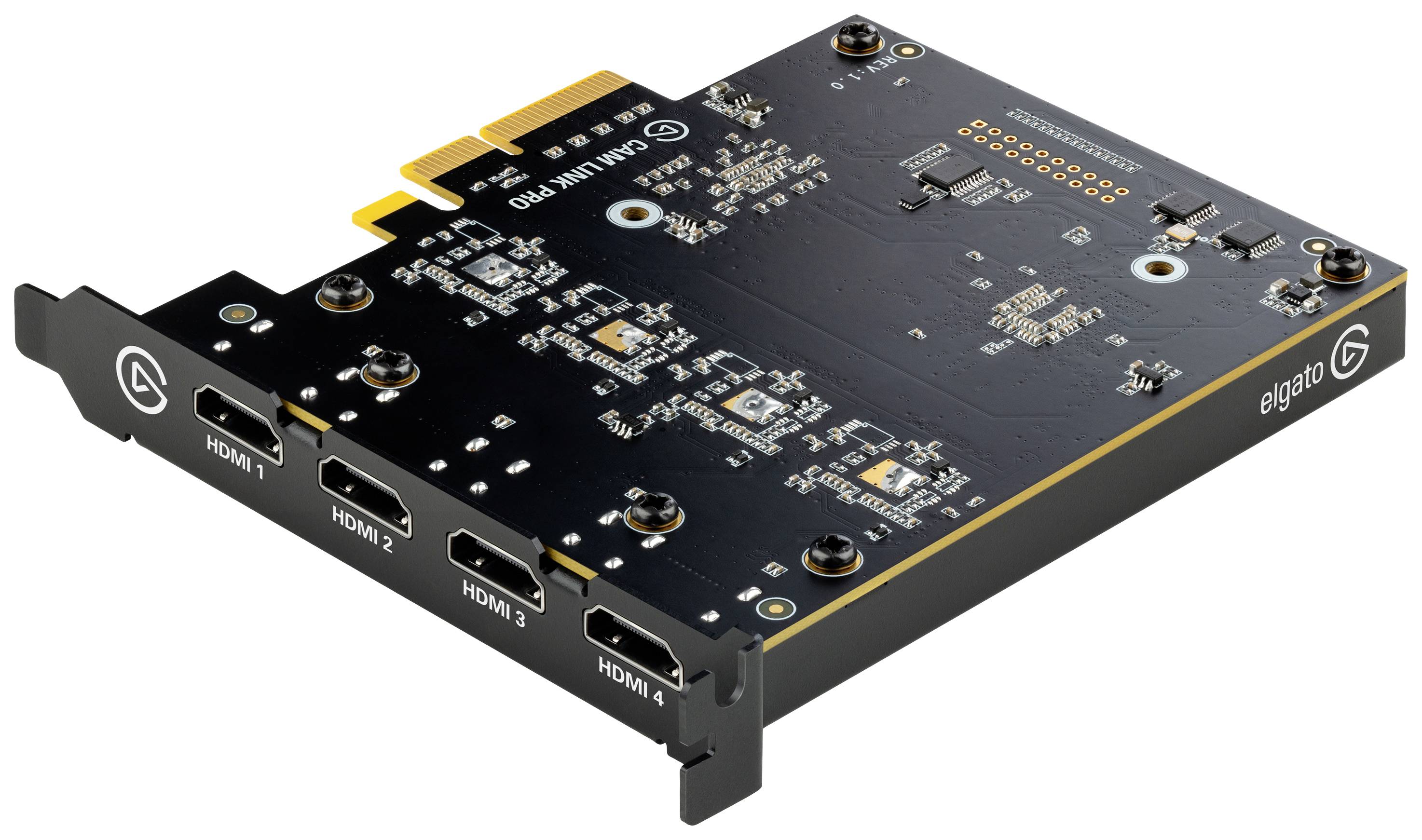 Elgato Cam Link 4k Pro Quad HDMI Camera Connector Video PCI-Steckkarte Full-HD-Auflösung, Plug und Play