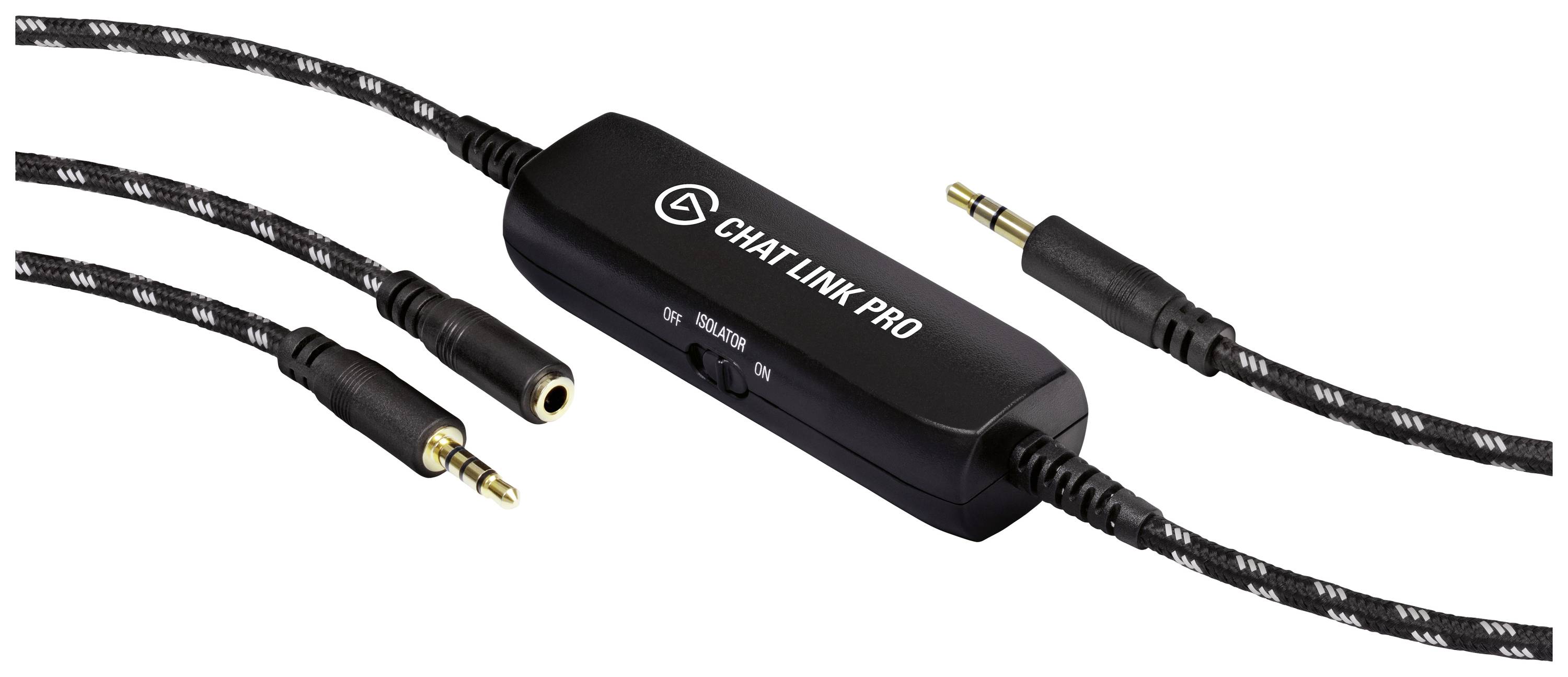 Elgato 10GBC9901 Chat Link Pro Klinke Audio Adapter [1x 3.5 mm-Stecker - 2x 3.5 mm-Stecker, 3.5 mm-Buchse] Schwarz
