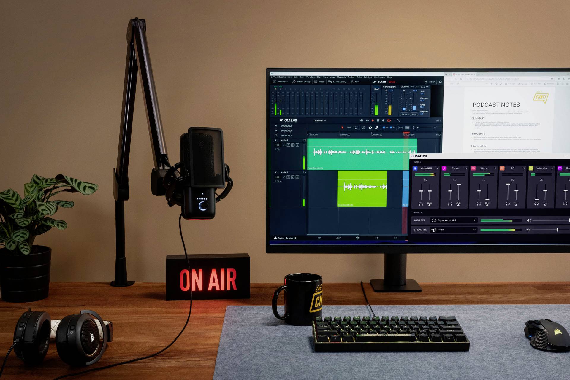 Elgato Wave Mic Arm (High Rise) Zubehör-Halterung Außengewinde: 1/4"