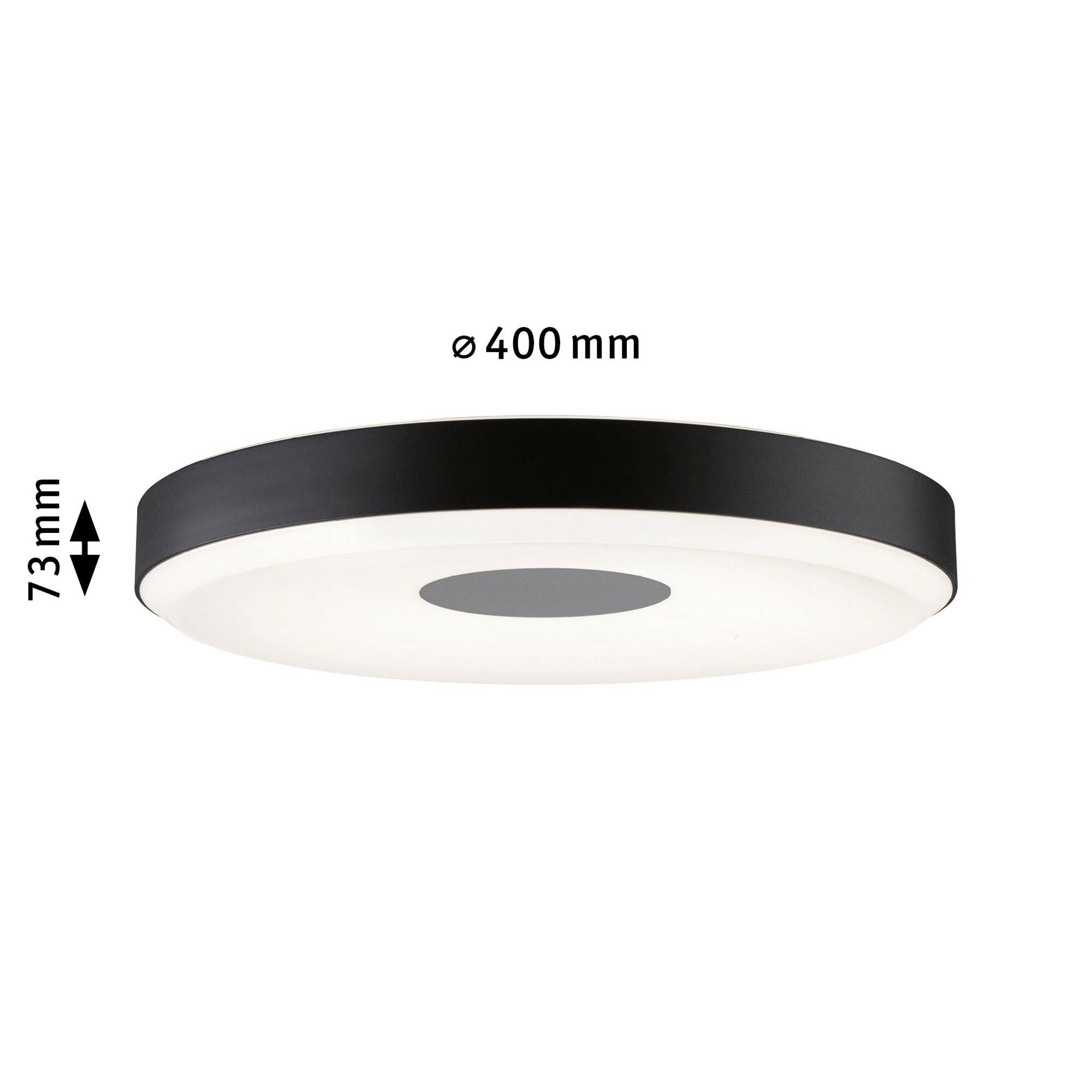 Paulmann 79778 Pane LED-Deckenleuchte LED 16W Schwarz, Grau