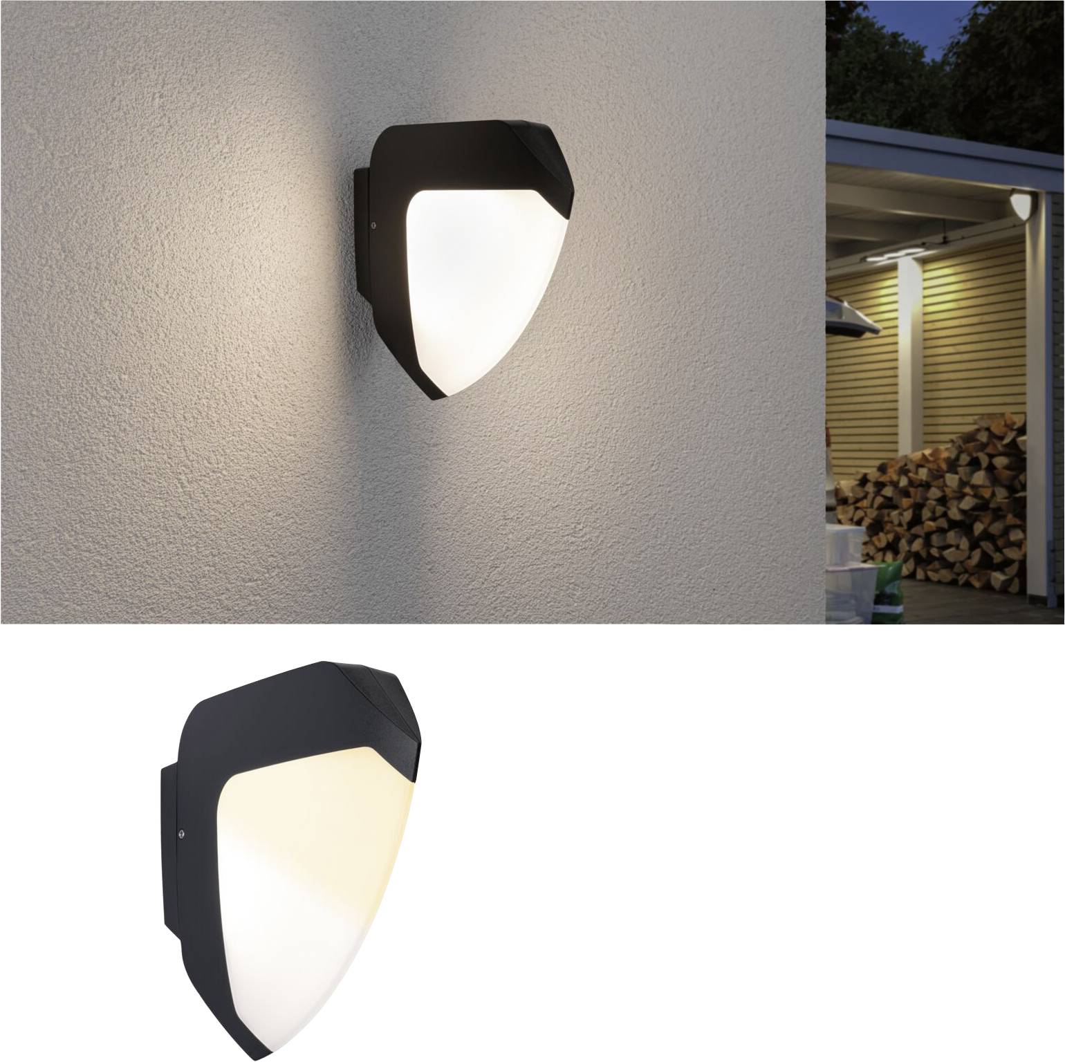 Paulmann Ikosea 94516 LED-Außenwandleuchte 4.4W Anthrazit