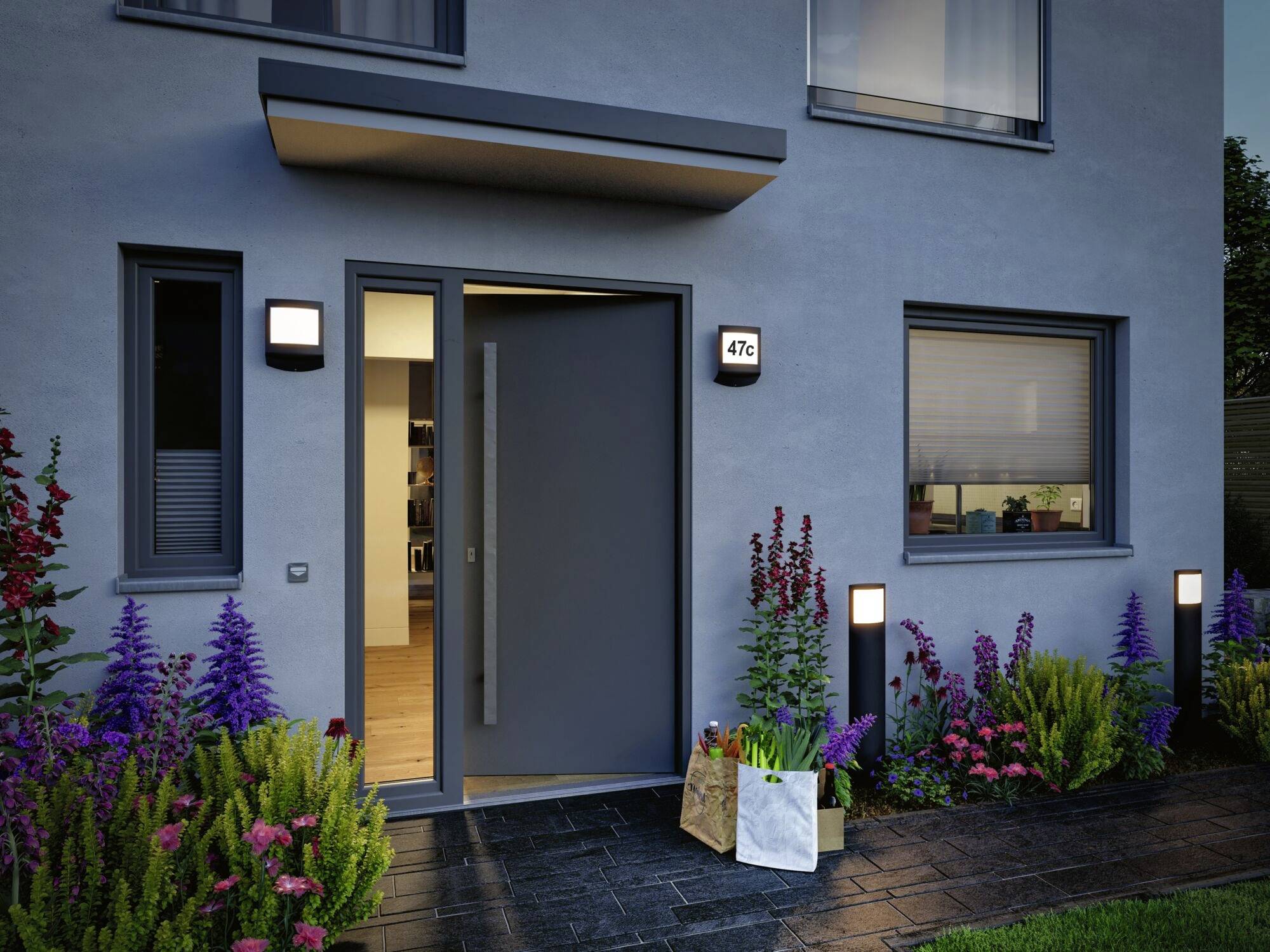 Paulmann 94515 Padea LED-Pollerleuchte LED 8.5W Anthrazit