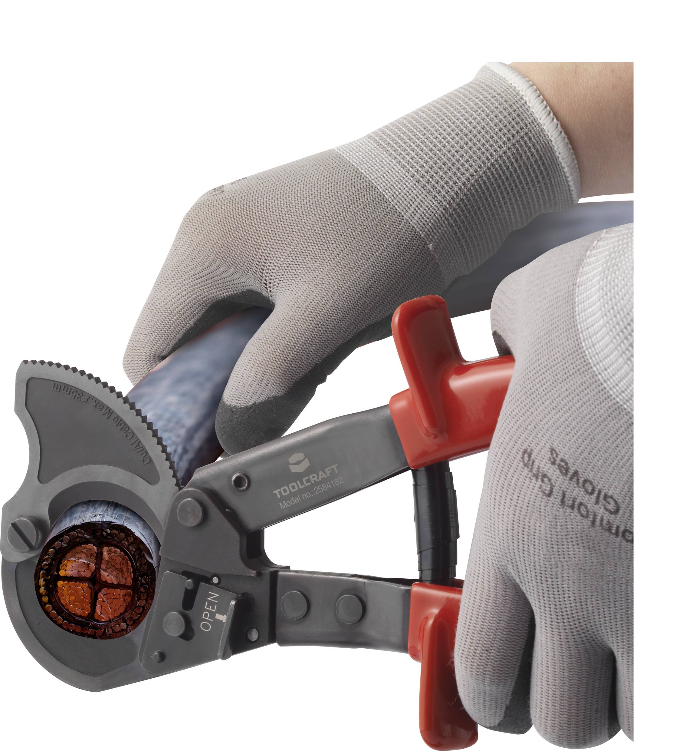 TOOLCRAFT TO-7752546 Ratschen-Kabelschneider 35mm 240mm²